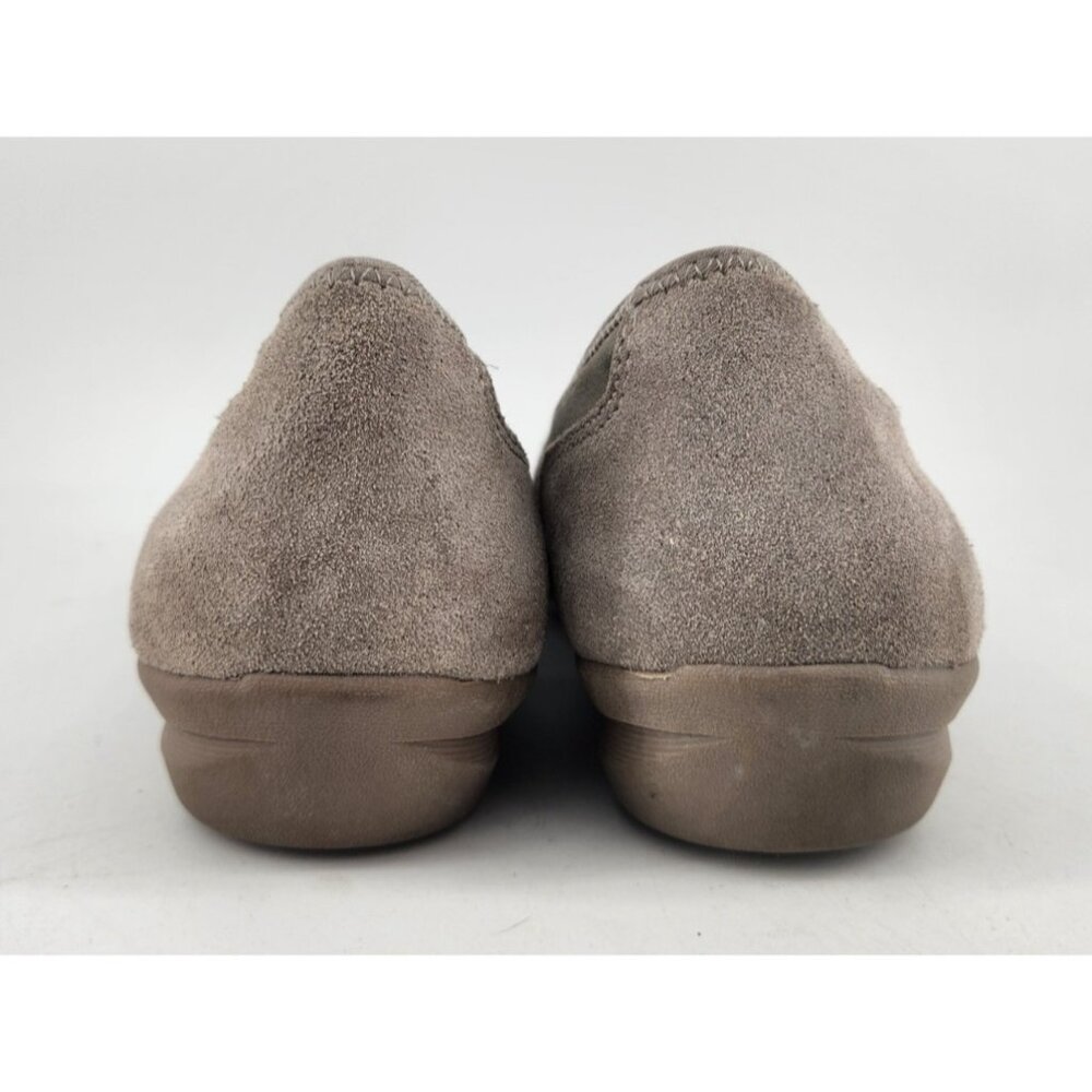 Skechers Women's Size 9.5 Slip On Taupe Leather Casual Comfort Low Top Shoes - Picture 6 of 11